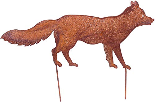 Bornhöft Gartenstecker Fuchs 66cm Metall Rost Gartendeko Edelrost...