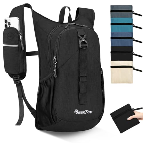 Seektop 15L Small Hiking Backpack for Women Men, Foldable Packabl...