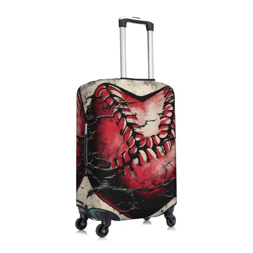 Luggage Cover Protector Love Baseball Lace Art Print Suitcase Cover With Zipper, Luggage Cover For 25"-28" Suitcase Elastic Washable Stretch Suitcase Protector For Travel Vacation3