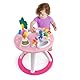 Bright Starts, Around We Go Tropic Coral 2-in-1 Spielstation & Lauflernwagen, Spieletisch mit Lichtern & Musik, 10 Aktivität Spielzeug, motorische Entwicklung, rosa, ab 6 Monaten