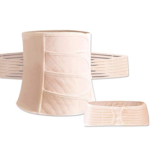 lzndeal Belly Wraps, Postnatal Support Belly Band High Waist Shaping Belly Band Women 2-in-1 Belt Set Body Shaper Postnatal Shapewear Breathable Post Pregnancy Recovery Belly Bands
