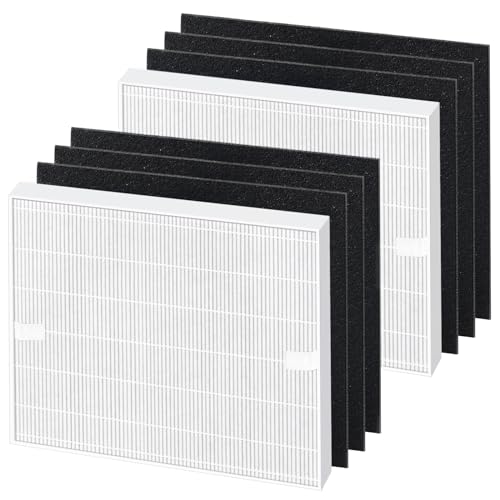 2 Pack AP-1512HH Replacement Filter for Coway Airmega Filter AP-1512HH and 200M Coway Air Purifiers, AP-1512HH-FP, AP-1518R, AP-1519P, 2 HEPA Filters and 6 Carbon Filters, Compared to Part #3304899