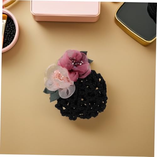 Filet à cheveux fleur rétro lot de 4 chignons pour infirmière et hôtel - 7