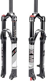 BUCKLOS 26/27.5/29 Travel 120mm MTB Air Suspension Fork, Rebound Adjust 1 1/8 Straight/Tapered Tube QR 9mm Manual/Remote Lockout XC AM Ultralight Mountain Bike Front Forks