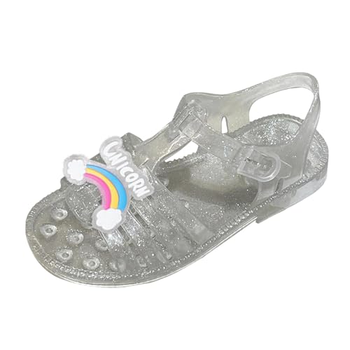 IWIHMIV Toddler Sandals for Girls Platform Sandals for Girls T-Strap Non Slip Soft Sole Open Toe Summer Beach Shoes