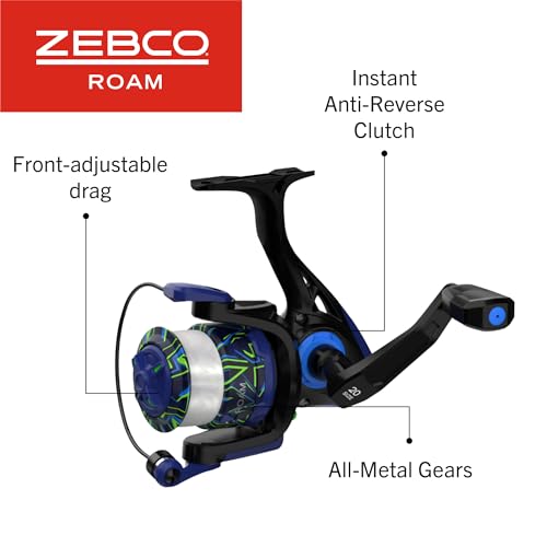 Zebco Roam Carrete de Pesca reversible con fibra de vidrio 4