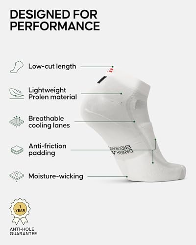Image of DANISH ENDURANCE Low-Cut Cycling Socks, Fast-Dry, Men & Women, 3-Pack | Low-Cut Cycling Socks, Fast-Dry & Cushioned Fit for Road Cycling, MTB & Summer Rides, Unisex