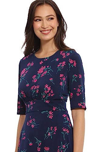 Image of London Times Women's Dresses Inset Waist Midi Dress Career Office Occasion Guest of