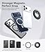 TORRAS 2025 Flagship Magnetic Phone Grip Ring Holder Kickstand [2-Sided Magnetic] [360 Rotation] Fit for MagSafe Accessories for iPhone 17 16 15 14 13 12 11 Samsung, Google, Black