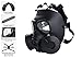 VILONG M04 Airsoft Tactical Protective Mask, Full Face Eye Protection Skull Dummy Game Mask with Dual Filter Fans Adjustable Strap for BB Gun CS Cosplay (Black Mask) (Black)