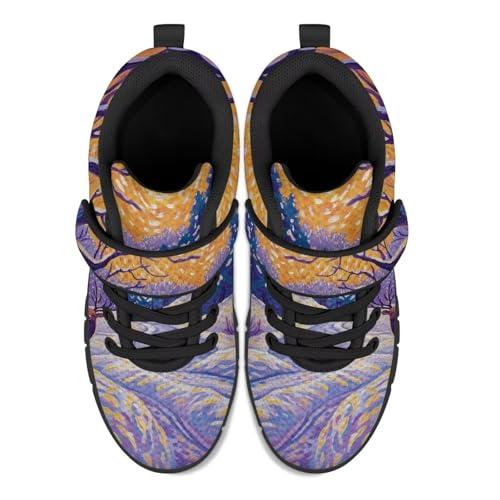 Christmas Kids Running Shoes Boys Girls Lightweight Breathable Sports Shoes Non-Slip Sneakers Hook-and-Loop Strap Shoes for Little Kid SizeUS11-153