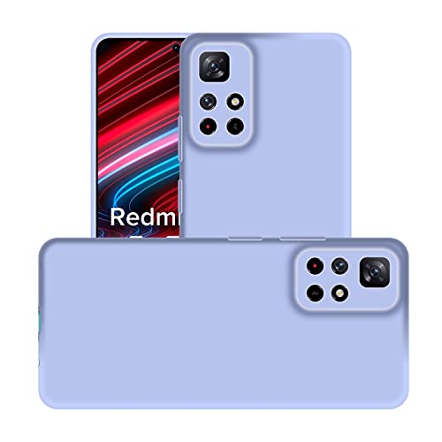 Image of Case Creation Liquid TPU Silicone Cover for Redmi Note 11T 5G Soft Case,Anti-Dirty Slim Case Frosted Matte Candy TPU Raised Bezel (Splash of Color) Back Case Cover for Redmi Note 11T 5G -Light Purple