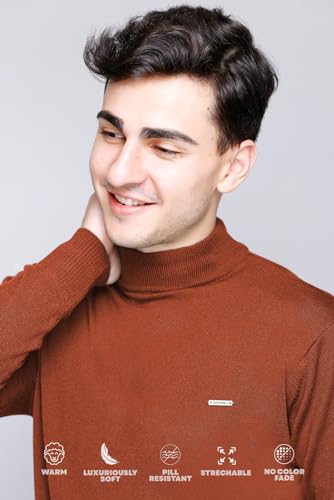 Image of GODFREY Woolen Full Sleeve Sweaters for Men Winter Wear - Turtle Neck Pullover for Men Stylish