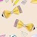 Back To School Hair Bows, Glitter Pencil Hair Clips, Non Slip Alligator Clips Sparkly First Day of School Bows Hair Accessories for Girls, Yellow