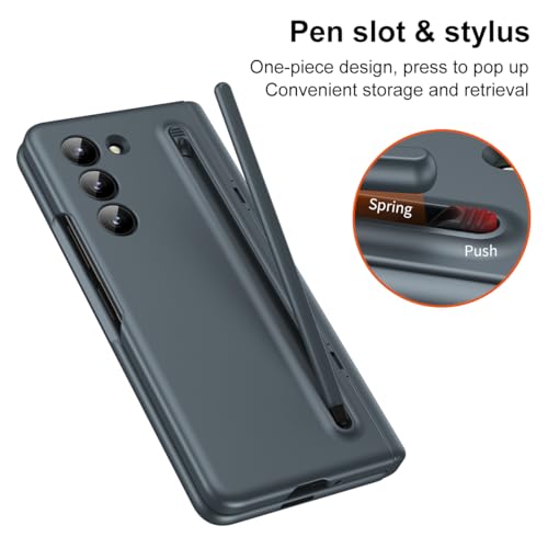 Coque Galaxy Z Fold5 avec stylet et protection écran intégrée - Vert - 2
