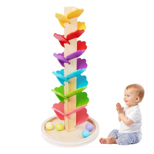 Holz-Kugelbahn Klangbaum Lernspielzeug für Kinder...