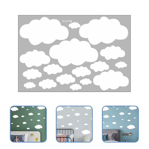 Adorno de Nubes Blanco para Pared Vinilo Decorativo Removible miniatura 5