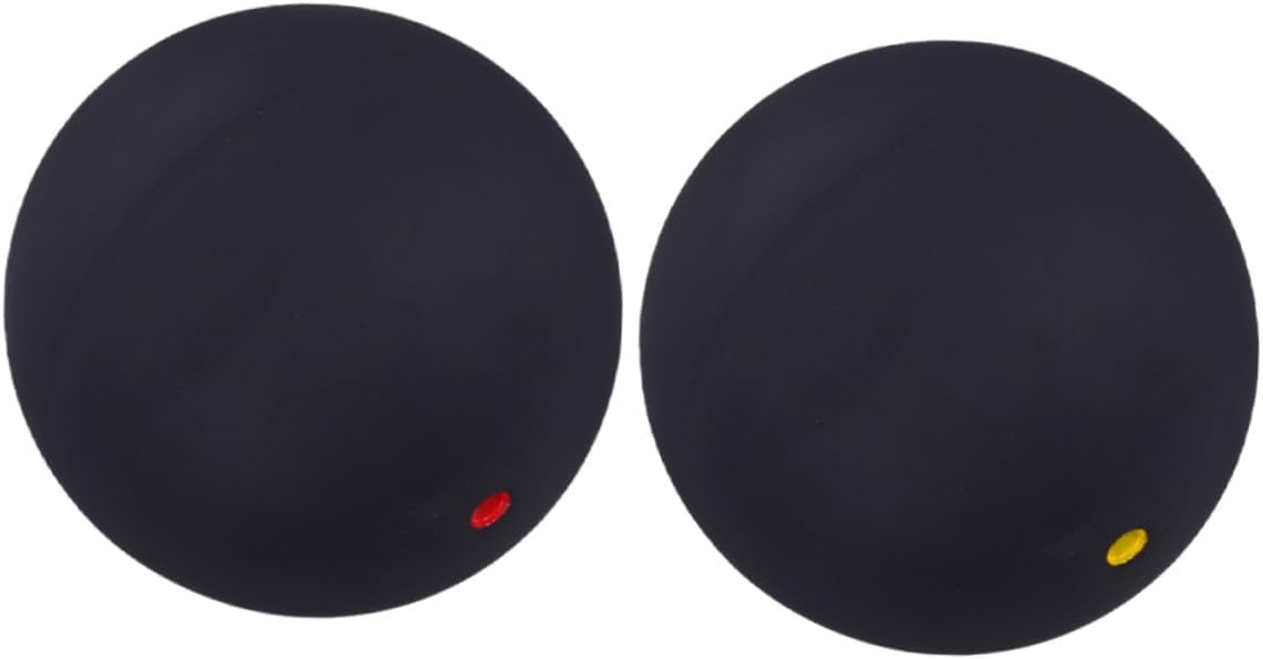 Squash Training Balls 2pcs Single Dot Rubber Bounce Balls for Competition and Reaction Training, Professional Squash Equipment for Outdoor and Indoor Sports
