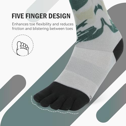 Toe Socks Graduated Compression Socks for Women and Men Knee High Best Support for Running Nurses Flight3