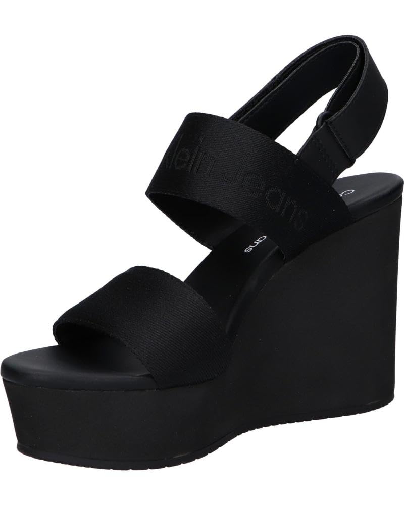 Calvin Klein Jeans Wedge Sandal Webbing In Mtl Yw0yw01479, Sandalias Mujer
