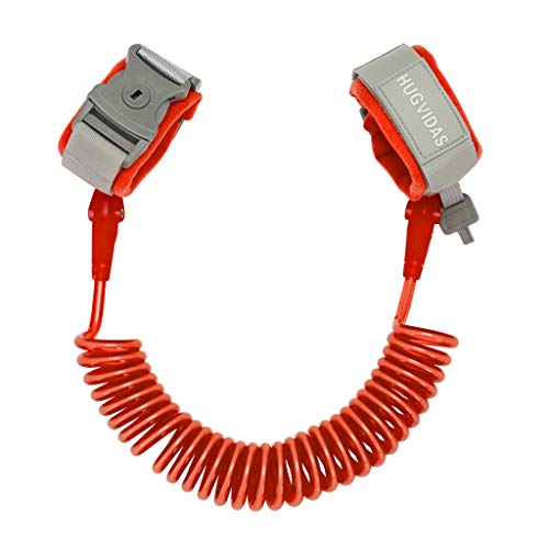 Three Trees Anti-Magnetic Wristband Anti-Lost Wristband,Safety Wristband for Toddler,Anti-Lost Rope Walking Safety Belt with Key Lock,Child Safety Belt,Baby Protection Wristband,Length 8.2ft,Orange