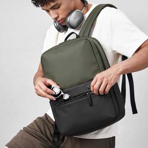 Image of OMW 35L Laptop Backpack for Men & Women | 5 Year Warranty | Fits 16 Inch Laptop |180 Flat Open Tech Compartment | MotionWeave Fabric & Vegan Leather | Travel Office & College Bag (TEXEL)