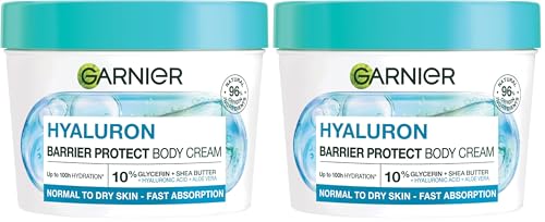 Image of Garnier Body Superfood, Moisturising & Soothing Body Cream, With Aloe Vera & Magnesium, Body Cream for Normal to Dry Skin, Vegan Formula, 380ml (Pack of 2)