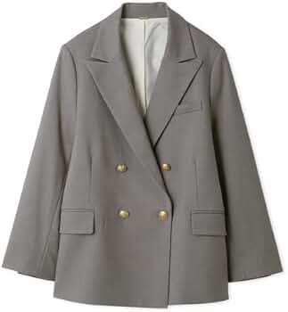 Amazon | [ミラオーウェン] 金釦ダブルブレザーコンパクト