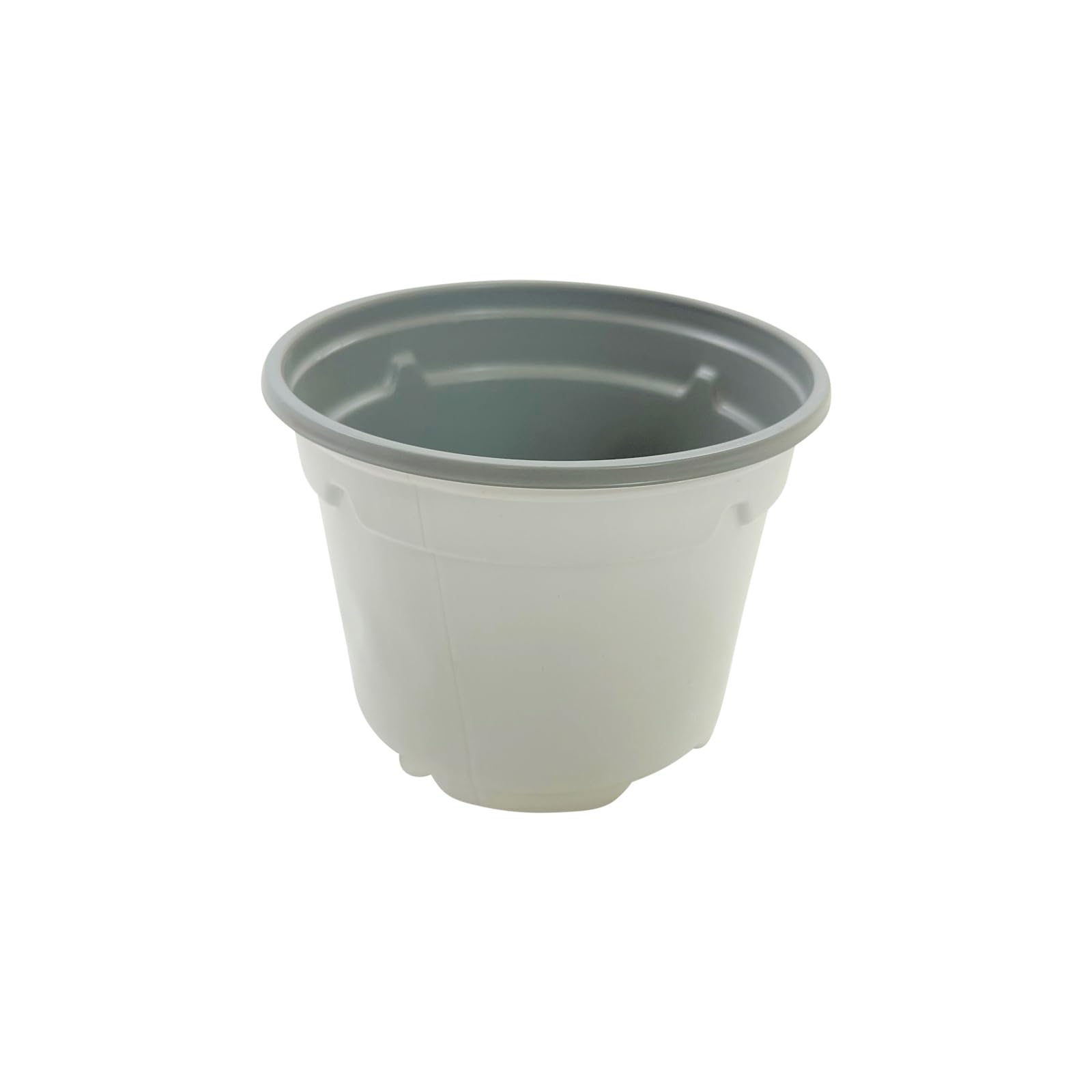 Oakland Gardens Multi Coloured Pot Plastic Plant Pots Nursery Pot, White Pot 14cm | Pack of 30