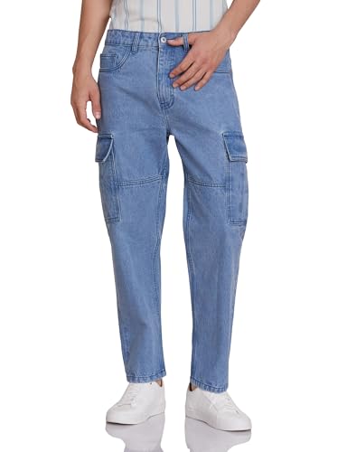 Image of Amazon Brand - Symbol Men's Baggy Cargo Jeans (Loose Fit | 100% Cotton)