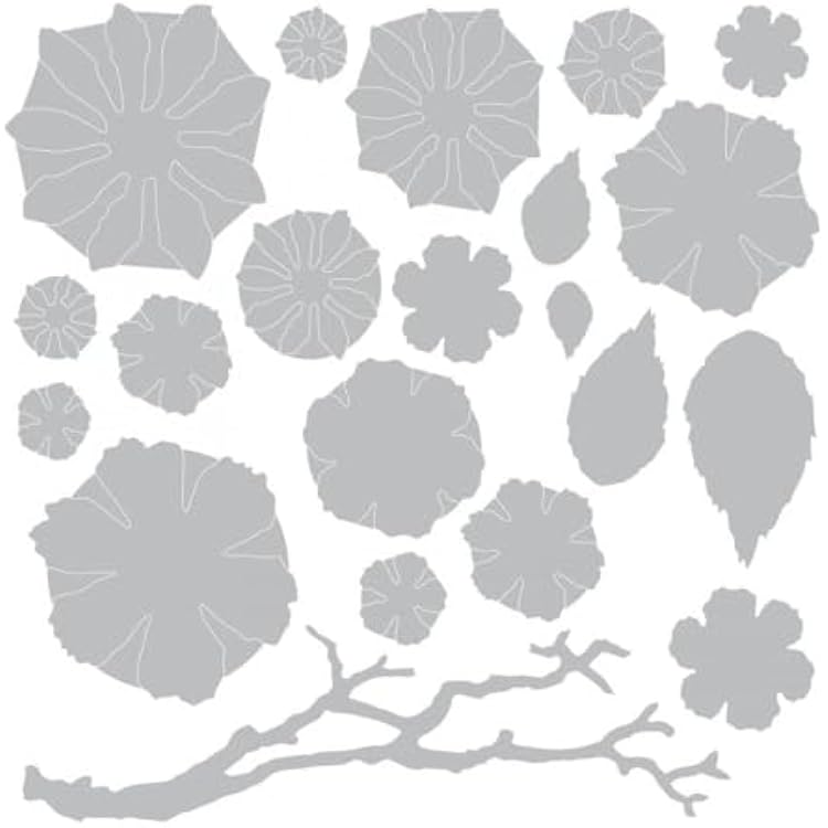 Sizzix, Multi Color, Thinlits Die Set 661806, Tattered Florals by Tim Holtz, 21 Pack, One Size (SIZ661806)