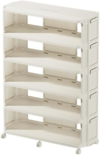 6-Tier Foldable Shoe Rack Organizer – Stackable & Collapsible Shoe Storage Cabinet with Lids, Large Capacity for Closet & Entryway – Holds Up to 20 Pairs of Shoes