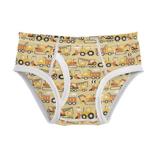 Boys' Exclusive Briefs Toddler Underwear 95% Combed Cotton Boxerbriefs 2T Construction Vehicle Pattern Cars 24