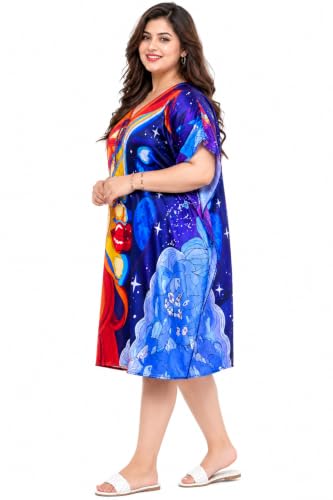Image of Onekbhalo Women Cotton Night Dress Printed Culf Length Night Gown Short Nighty