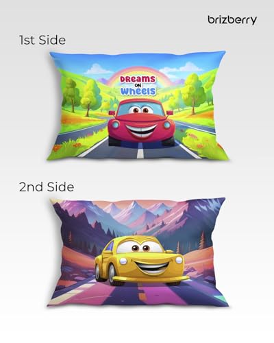 Image of Brizberry Kids Pillow Cushion with Super Soft Fabric | Animal & Cartoon Prints | 12x18 inches (Design 6)