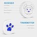 Whimsii Dog Doorbell, Wireless Ring Bell to Go Outside, IP55 Waterproof Buttons, 55 Melodies, 4 Volume Levels & 950ft Range (White, 2 Recievers 2 Transmitters)