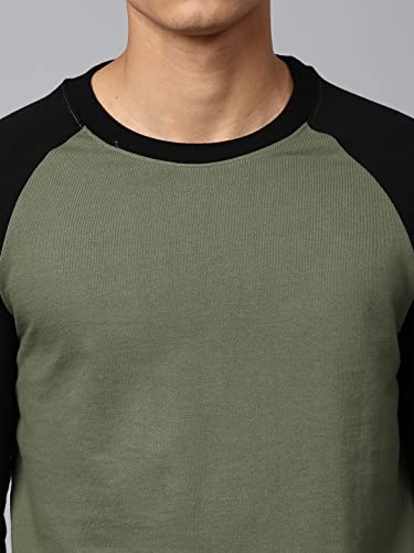 Image of Dennis Lingo Men's Cotton Blend Full Sleeves Color Block Hooded Sweatshirt - Regular-Fit and Lightweight, Casual Winter wear for Men
