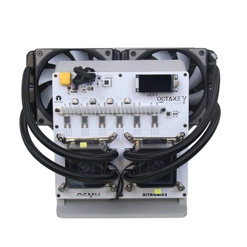 Nerdoctaxe Bitcoin Miner 12T Solo Miner | Liquid Cooled & Quiet 45dB | 195W Low Power | Compact Desktop Design for Home/