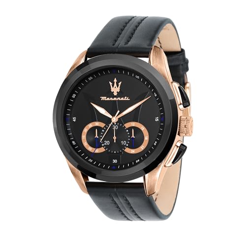 Preisvergleich Produktbild Maserati Herren Armbanduhr Chronograph Quarz Leder R8871612025