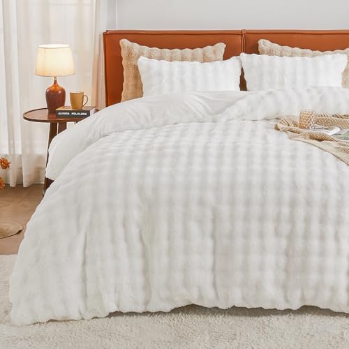 EMME Bubble Plüsch Bettwäsche 135x200-Winterbettwäsche aus...