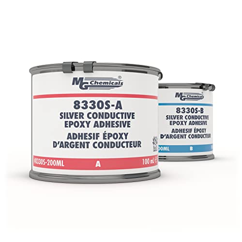 Image of MG Chemicals 8330S Silver Epoxy Adhesive, Extreme Conductivity, 4 hr. Working time, 692 g, 2-Part Epoxy Kit (Model: 8330S-200ML)