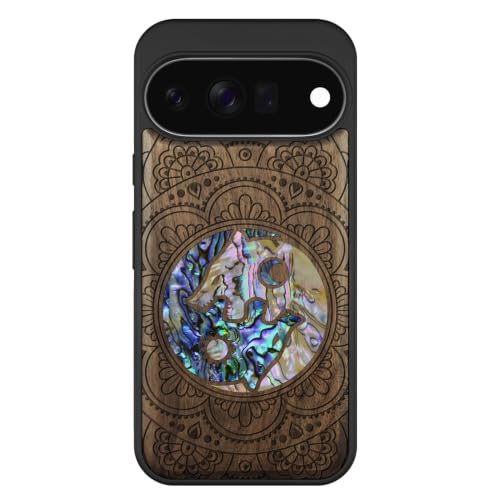 Coque Pixel 11 noyer pour le quotidien | Étui de protection bois et coquille au bureau