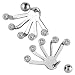Charisma Mens Womens Stainless Steel Crystal Hand Scratcher Peek-a-Boo Cartilage Helix Barbell Stud Earrings 16G