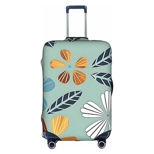 Light Coloured Floral Luggage Cover, Suitcase Protector,%Trolley Case Cover For Medium Luggage, Suitcase Protector.