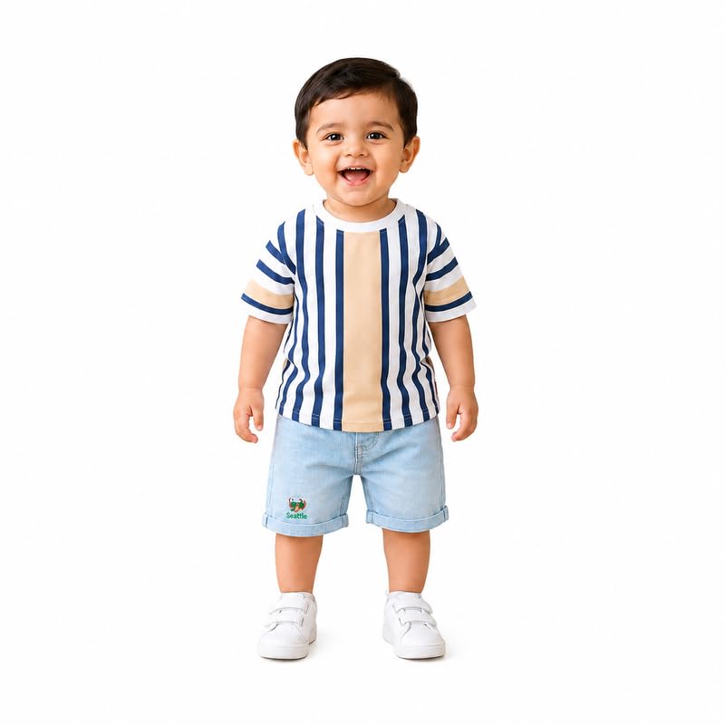 gift for you Baby Boy Clothes Cotton Dress Set | Kids T-Shirt Shorts Combo | Baby Boy Summer Wear | Boys Clothing Set | Kids Dress For Boys Casual Outfit-picture-40