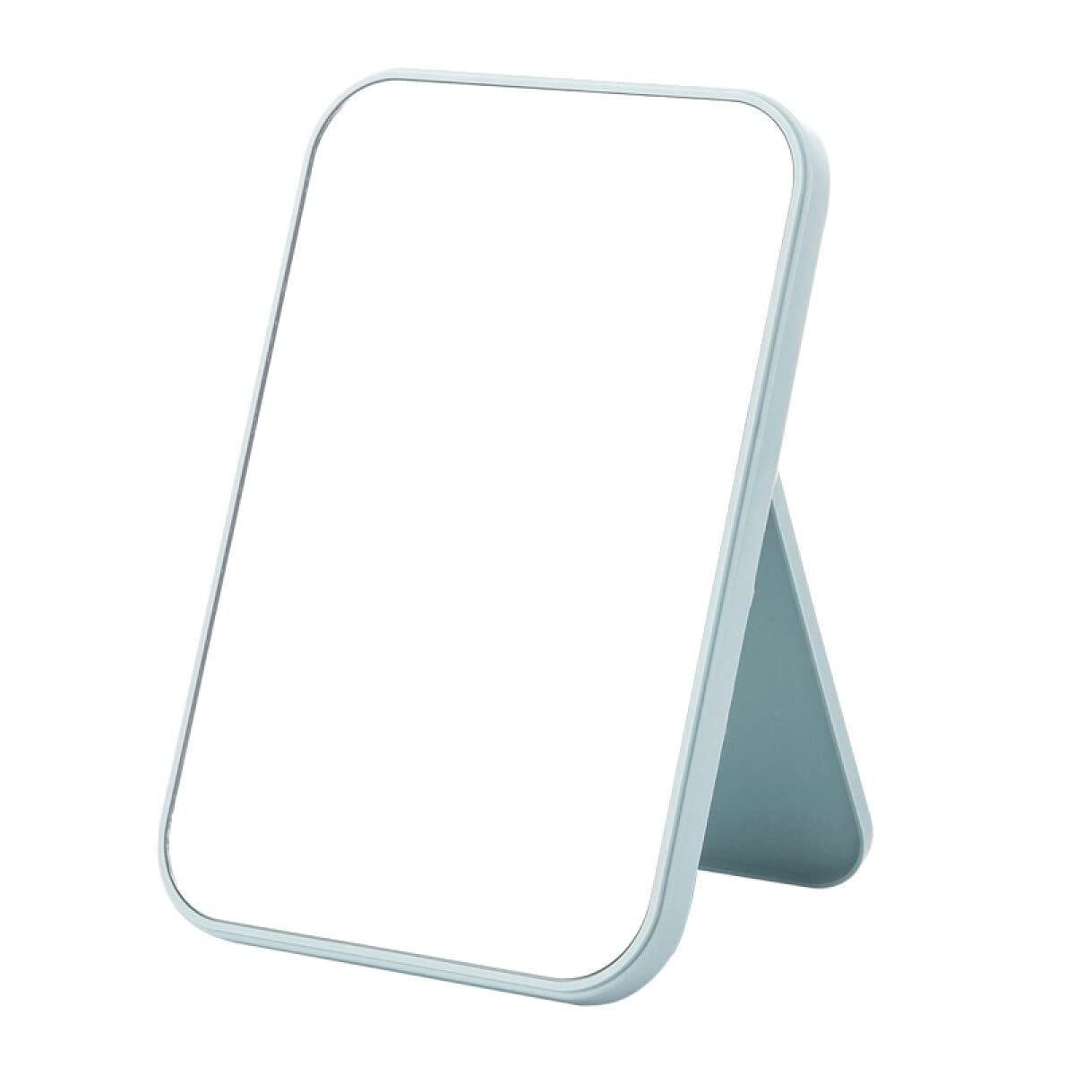 Mockery Multi-use Makeup Mirror, Foldable Makeup Mirror Simple Portable Makeup Mirror Princess Mirror Square Mirror Compact Foldable Desktop Cosmetic Makeup for Women and Men (Light Blue)-picture-37