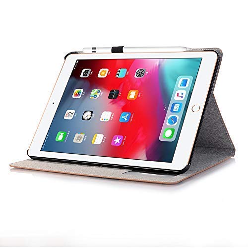 New iPad 11 inch 2018 Cover,Suney Book Style Hand Free Stand Case with Pen Holder Lightweight Premium PU Leather Folio Protector Cover with Card Slot & Money Pocket for 2018 New iPad Pro 11 - Brown