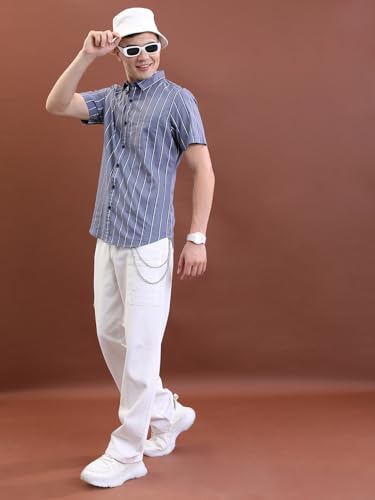 Image of Highlander Mens Relaxed Fit Denim Jeans for Man|Mid-Rise|Cotton Cargo Jeans for Men | Men Jeans
