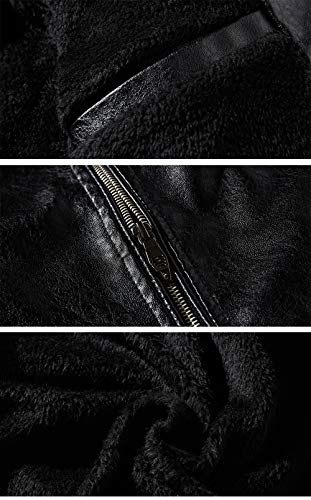 LANGYINH Men's Motorcycle Racing Jackets Biker Motorbike Waterproof Windproof Windbreaker Long Sleeve Coat Retro Style Zipped Biker Jacket,Brown,XXL