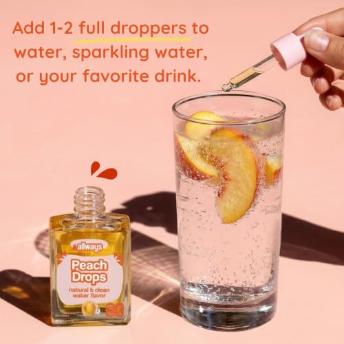 Image of Allways Drops Peach Water Enhancer | Sugar Free | 50 Servings